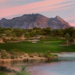 Par 5 16th hole at Arroyo Golf Club at Red Rock in Las Vegas, Nevada