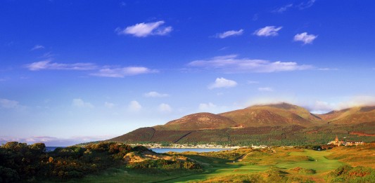 Vue du Royal County Down hole #1, Irlande du Nord
