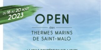 La 23ème édition de l'Open des Thermes Marins de Saint-Malo aura lieu du 16 au 20 août 2023.