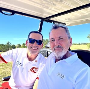 Sergio Garcia et Antoine Davot, rédacteur en chef de fairways