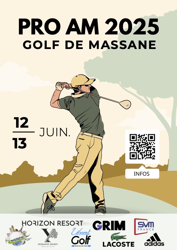 Affiche du Pro-Am 2025 du Golf de Massane