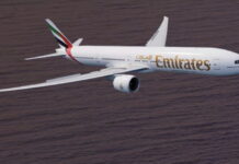 Emirates Boieng 777-300 vers l'Ile Maurice