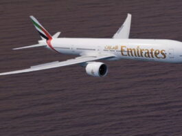 Emirates Boieng 777-300 vers l'Ile Maurice