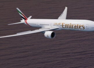Emirates Boieng 777-300 vers l'Ile Maurice