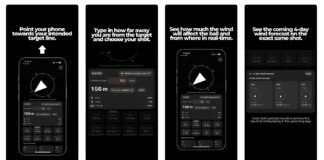 Application iPhone golf pro mesure du vent