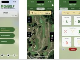 MonGolf : une nouvelle app, pratique, sans abonnement, et française MonGolf app