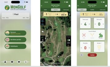 MonGolf : une nouvelle app, pratique, sans abonnement, et française MonGolf app
